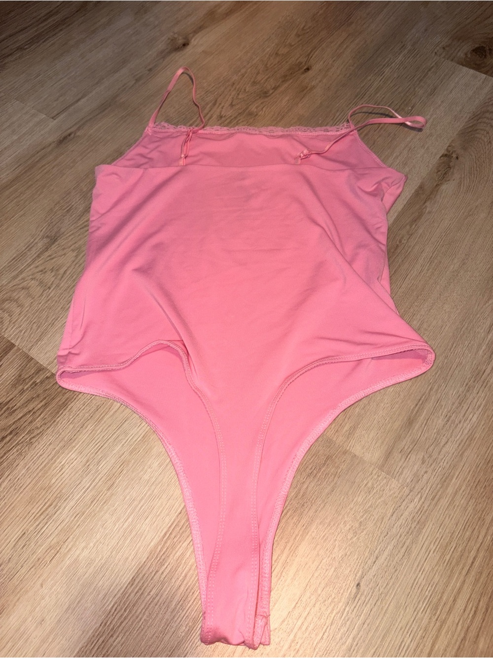 Girls Pink Spaghetti-Strap One Piece